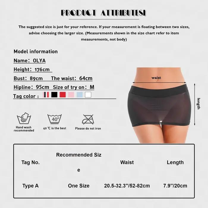 Mini-jupe crayon transparente sexy en nylon et élasthanne pour femmes, vêtements de plage, occasions spéciales et soirées festives