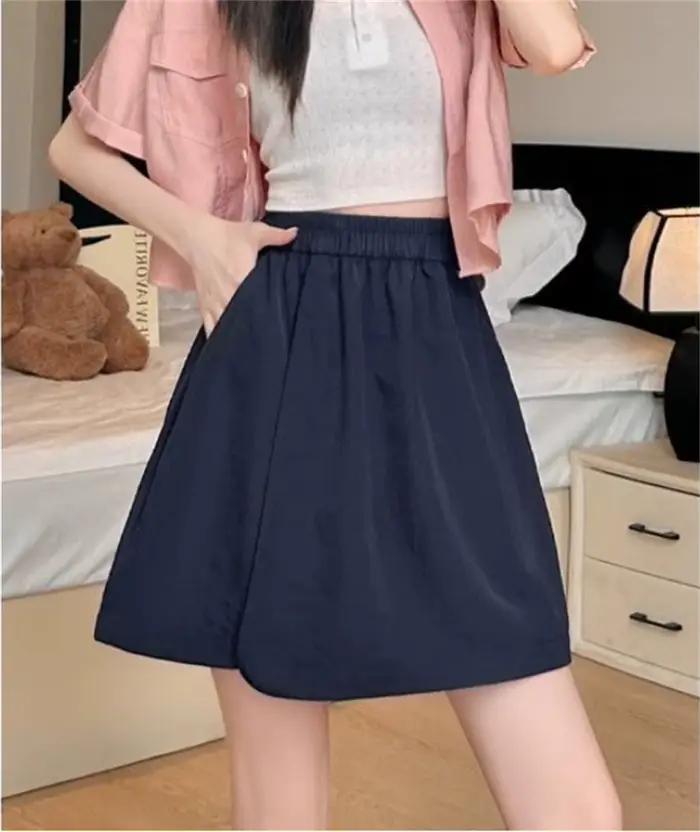 Shorts et Jupes Coréennes pour Femmes – Nouvelle Collection Été 2026 – Pantalon Taille Haute Uni Décontracté Style Streetwear Harajuku