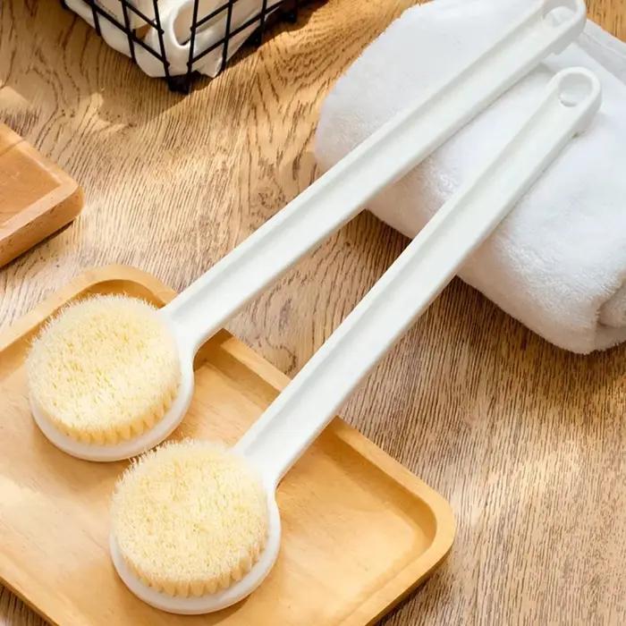 Brosse arrière à Long manche pour douche, poils souples, exfoliante pour le corps, brosse de bain, santé de la peau, douche, épurateur du dos, fournitures de bain