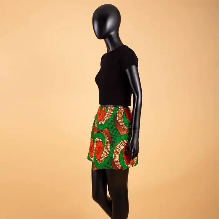 Mini jupes courtes imprimées africaines pour femmes