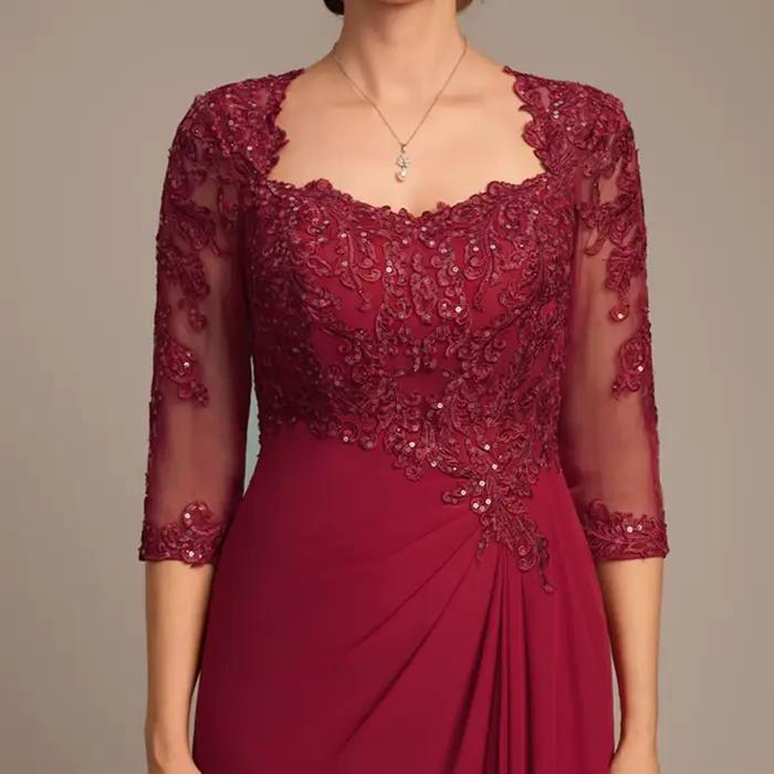 Robes de mariée pour mère de la mariée en bordeaux