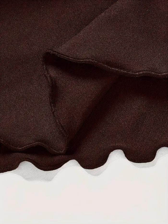 Jupe-short polyvalente à volants superposés pour femme - Jupe évasée décontractée à taille haute avec cordon de serrage
