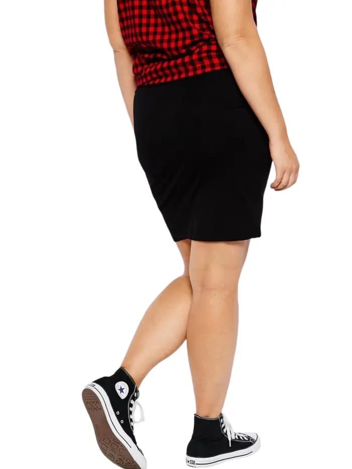 Femmes grande taille été printemps Mini jupe taille élastique solide noir jupe moulante grande taille jupe décontractée grande taille vêtements 8XL
