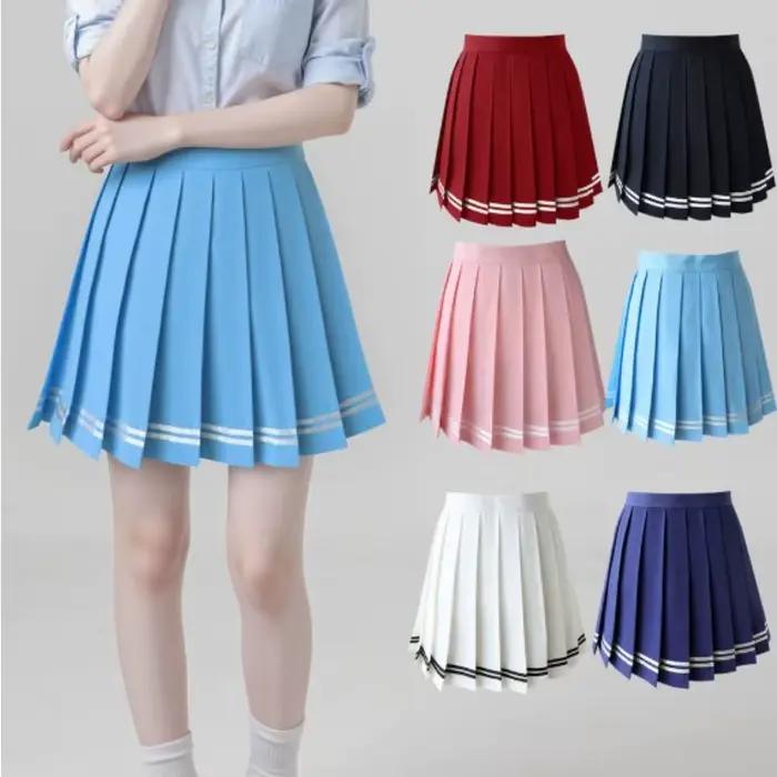 Vintage Style coréen Patchwork jupe Harajuku JK noir jupes plissées gothique Streetwear taille haute Mini