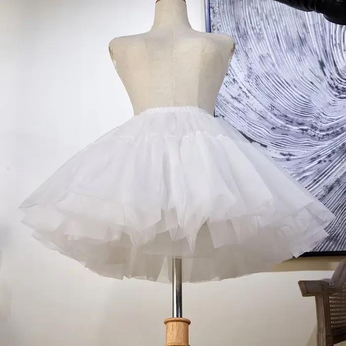 Jupon noir Lolita en fil doux, 35Cm, jupe désossée, Support quotidien, Cosplay, Violence Carmen, doux, corée, japon