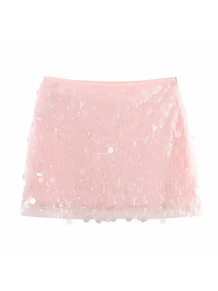 Jupe courte BTB.WO en polyester a-ligne, mini, fermeture éclair latérale, ajustement mince, automne-hiver, pour femmes décontractées et sophistiquées