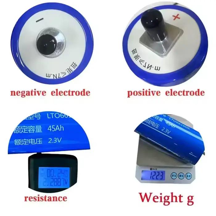 Batterie au lithium-titanate Yinlong LTO 2,3 V 45 Ah, livraison 3-12 jours, originale 10C DIY 12 V 24 V pour bateau électrique, système solaire, haut-parleur, alimentation automobile