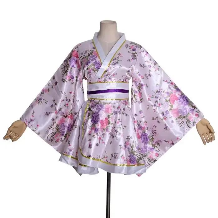 Kimono court pour femmes, style japonais, imprimé, Yukata amélioré, costume de scène, cosplay