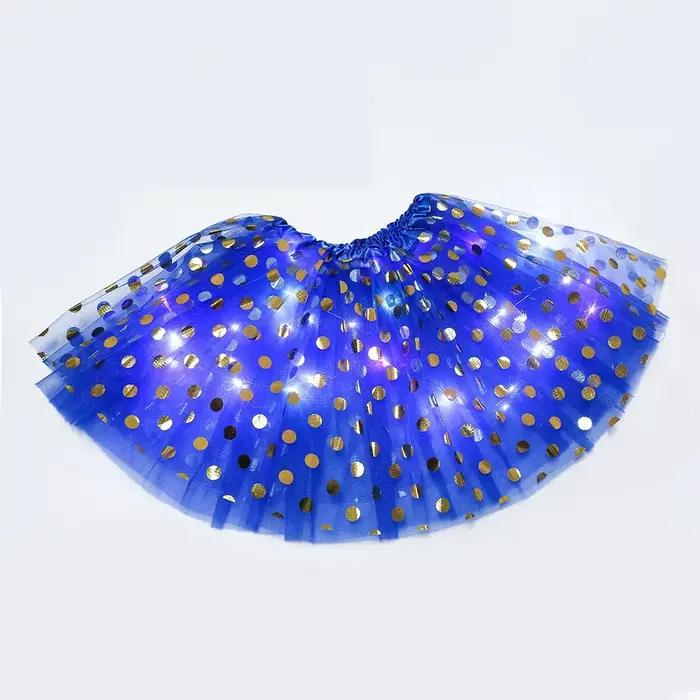 Jupes Tutu en Tulle à pois LED pour femmes adultes
