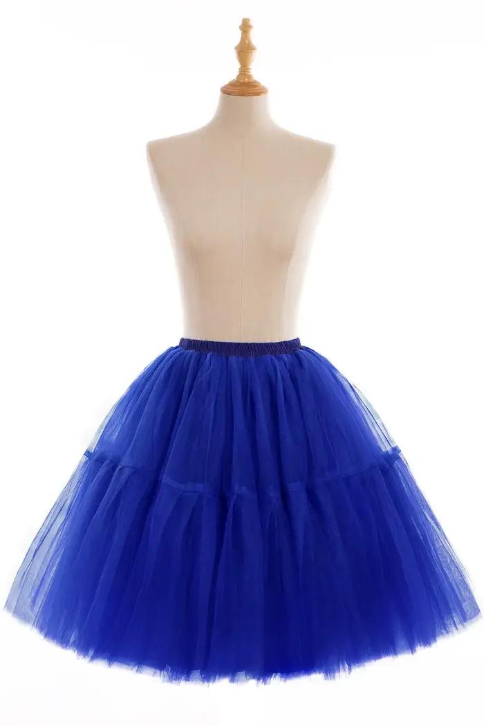 BABYONLINE jupe en Tulle moelleuse jupon adulte taille élastique sous-jupe couches mariée Midi Tutu jupes femmes soirée de bal