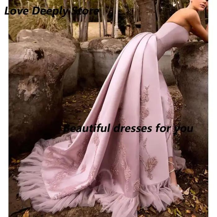 Robe de Soirée Personnalisée en Dentelle, Tenue Élégante Sans Bretelles, à Paillettes, Dos aux, pour Bal de Promo