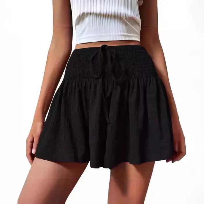 Jupe-short décontractée taille haute pour femme