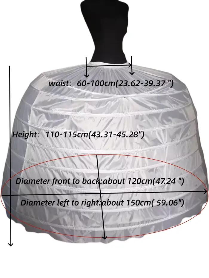 Pannier-Jupon Blanc avec 9 Cerceaux pour Robe de Mariée
