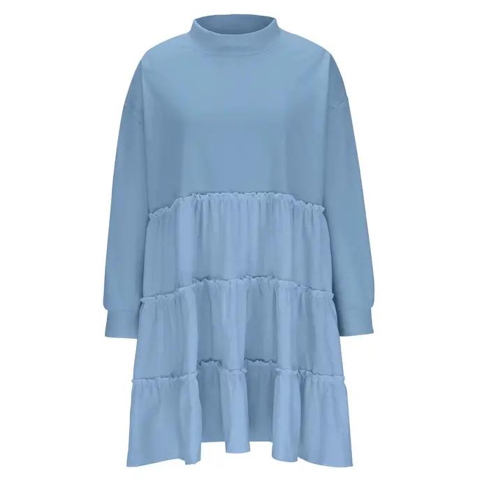 Robe pull pour femme, nouvelle robe pull ample plissée avec empiècements