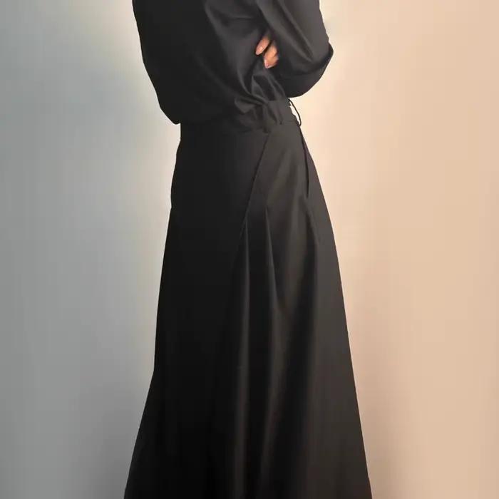 Jupe-culotte gothique superposée Y2K Double couche