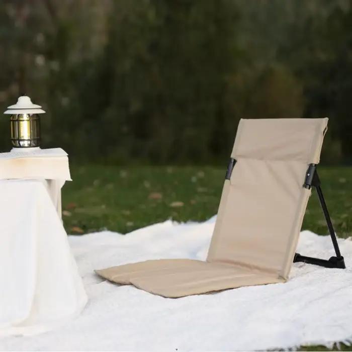 Chaise de camping pliable WW, chaise à dossier pliant, chaises de plage, jardin, parc, extérieur, simple, paresseux, coussin de dossier, pique-nique