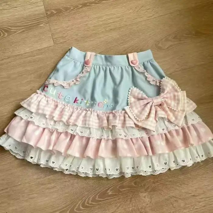 Nouvel ensemble jupe et t-shirt style Lolita Kawaii japonais pour femme
