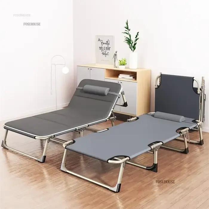 Chaise longue pliante d'extérieur, sans Installation, chaise de plage, de bronzage pour adultes, lit de camp de sieste, chaise longue multifonctionnelle