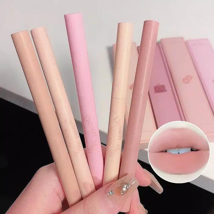 Rouges à lèvres contour longue durée, stylo doublure, antiadhésif, imperméable, velours lisse, crayon vepliner, nude, rose, maquillage teinte Jules, 256