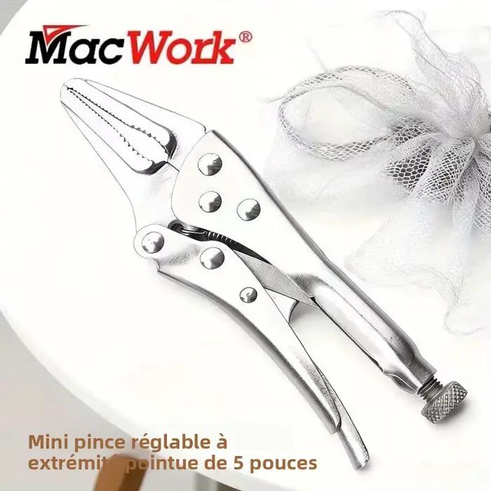 Mini pinces à nez Long 2 pièces, pinces de verrouillage de 5 pouces pour la fabrication de bijoux, fournitures artisanales et de loisirs de bricolage