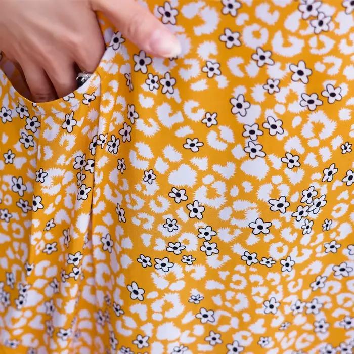 Robe Grande Taille Boho Vintage Imprimée à Manches Courtes pour Femmes Occasions Estivales Plage Fêtes Soirées