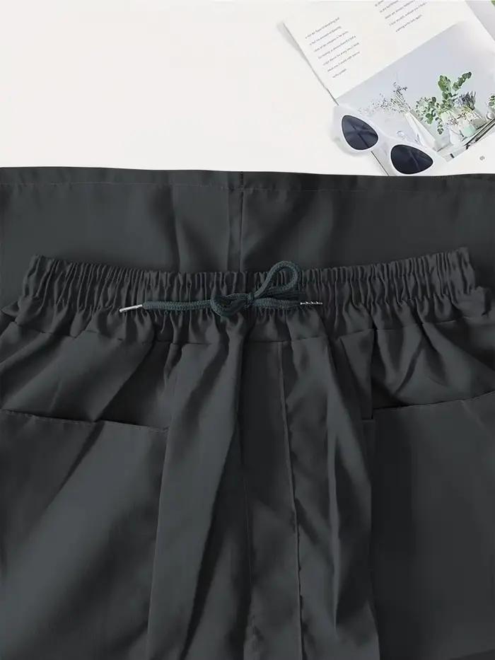 Jupe décontractée pour femme, coupe trapèze, longueur cheville, avec poches