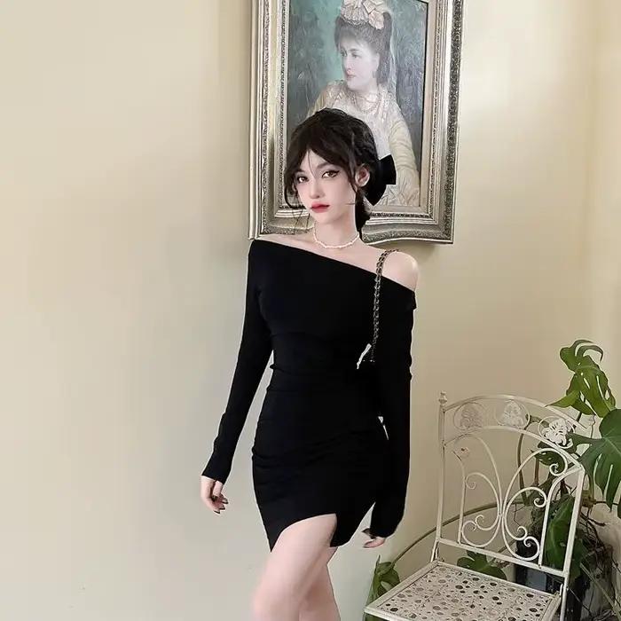 Robes à manches longues pour femmes, Gala, printemps, rubans en Satin, volants appliqués, taille basse, Style français, ruban plissé, Simple Ol