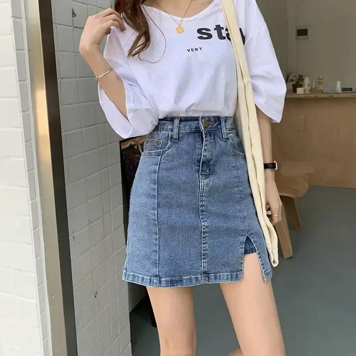 Jupe courte amincissante taille haute pour femme