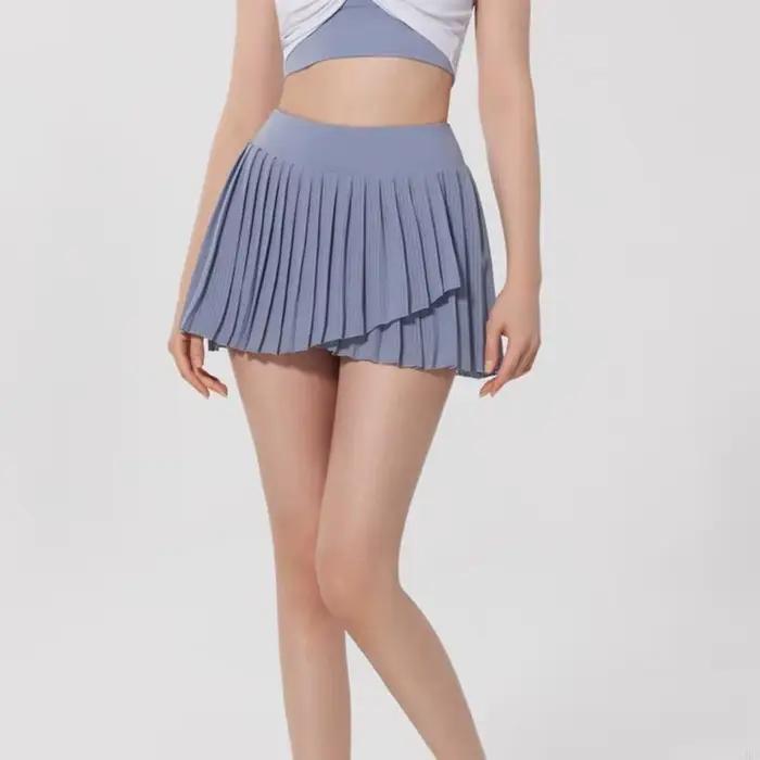 Jupe Tennis pour Femmes avec Short Intégré, Robe Athlétique Plissée Taille Extensible, Pour Golf, Fitness, Entraînement, Mode Streetwear Occasions Spéciales