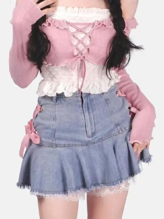 Jupes femmes été pansement Mini doux Sexy filles tout-match Style coréen Chic nouvelle mode Jupe Femme taille haute Streetwear