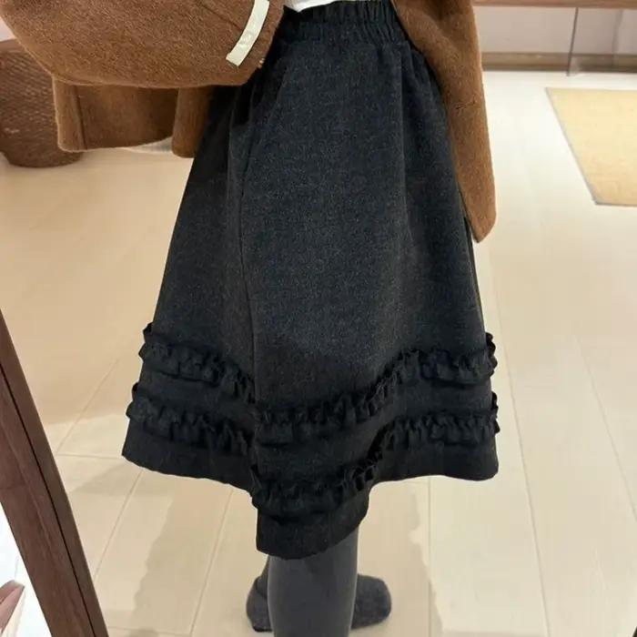Nouvelle jupe mi-longue taille haute pour l'automne et l'hiver : un look amincissant à la cheville