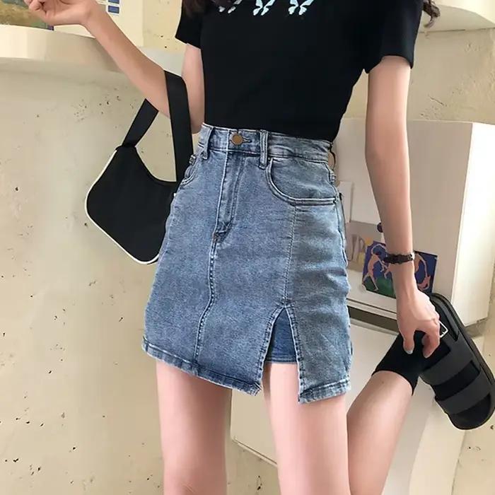 Jupe courte amincissante taille haute pour femme