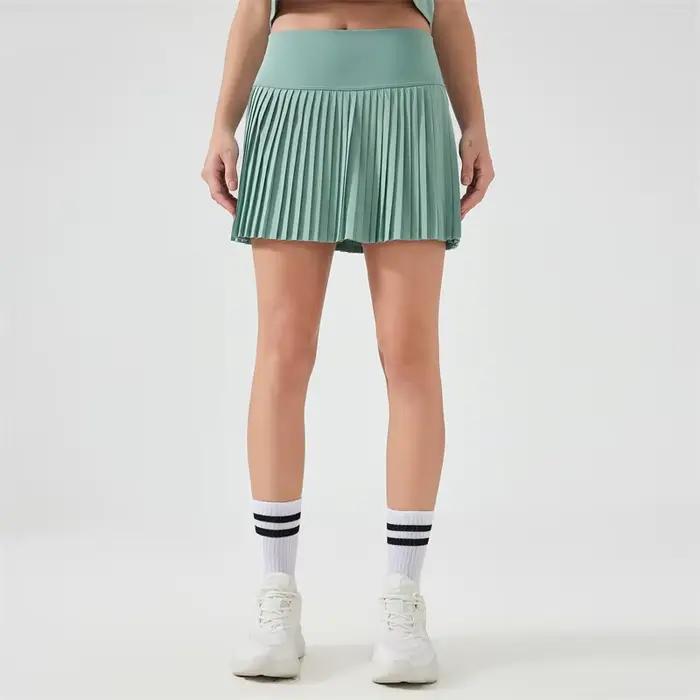 Femmes plissées sport Tennis jupes femmes taille haute Yoga Fitness jupe courte avec poches gymnase Golf ample Mini jupe avec poches