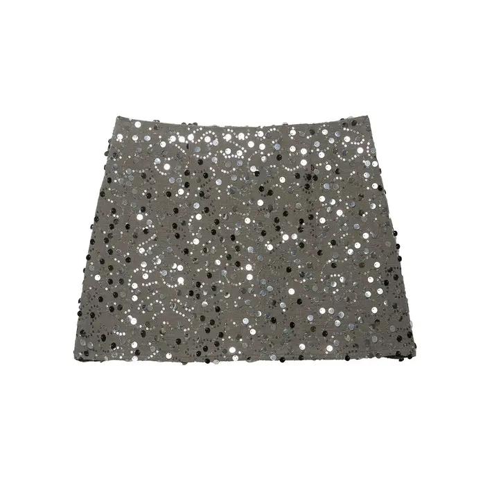 Chic élégant paillettes Mini jupes femmes mode fête mince Sexy femme