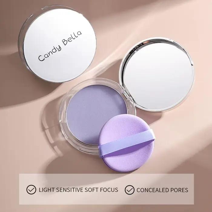 Poudre pressée à la lavande, poudre mate, contrôle durable de l'huile, couverture complète du visage, réglage Compact, fond de teint, cosmétiques