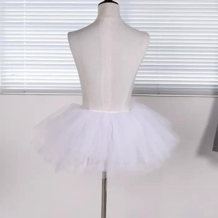 Sous-jupe Lolita en Tulle bouffant blanc et noir pour femmes
