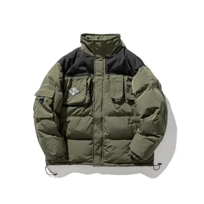 Parka à col montant pour hommes, doudoune décontractée, manteau rembourré optique, vêtements d'hiver, mode coréenne, nouveau