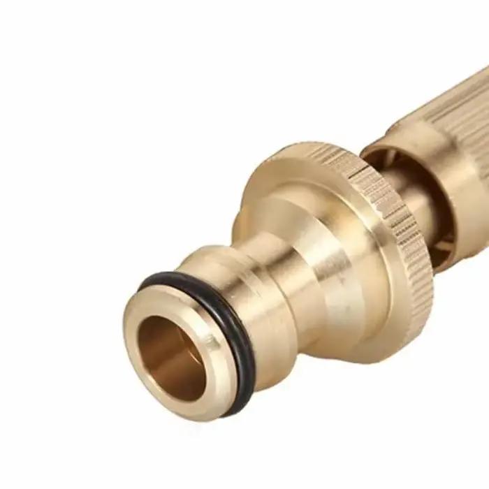 Buse de pulvérisation pistolet à eau en laiton haute pression arroseur à pulvérisation directe connecteur rapide tuyau d'arrosage domestique pistolet réglable