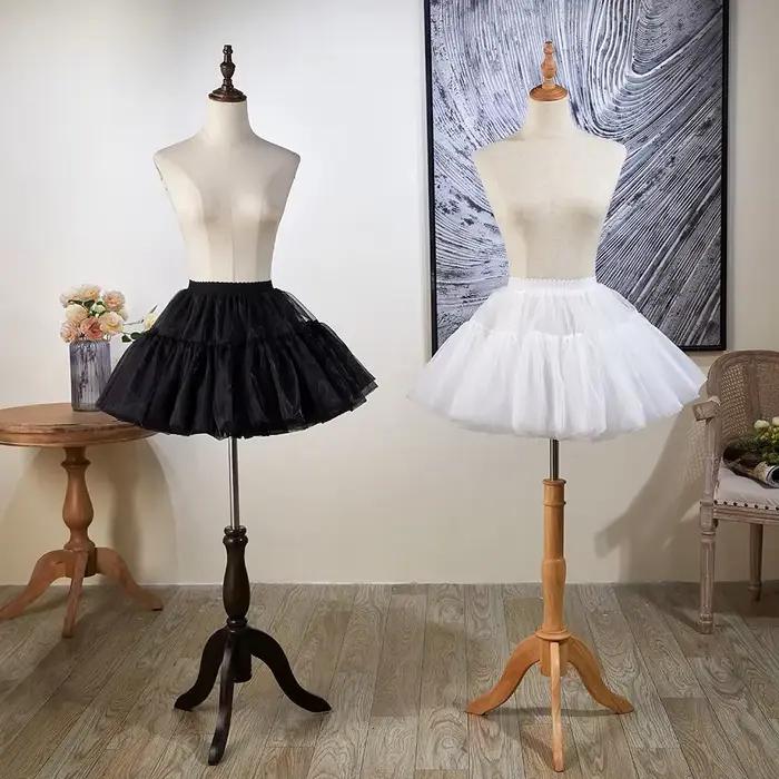 Jupon noir Lolita en fil doux, 35Cm, jupe désossée, Support quotidien, Cosplay, Violence Carmen, doux, corée, japon
