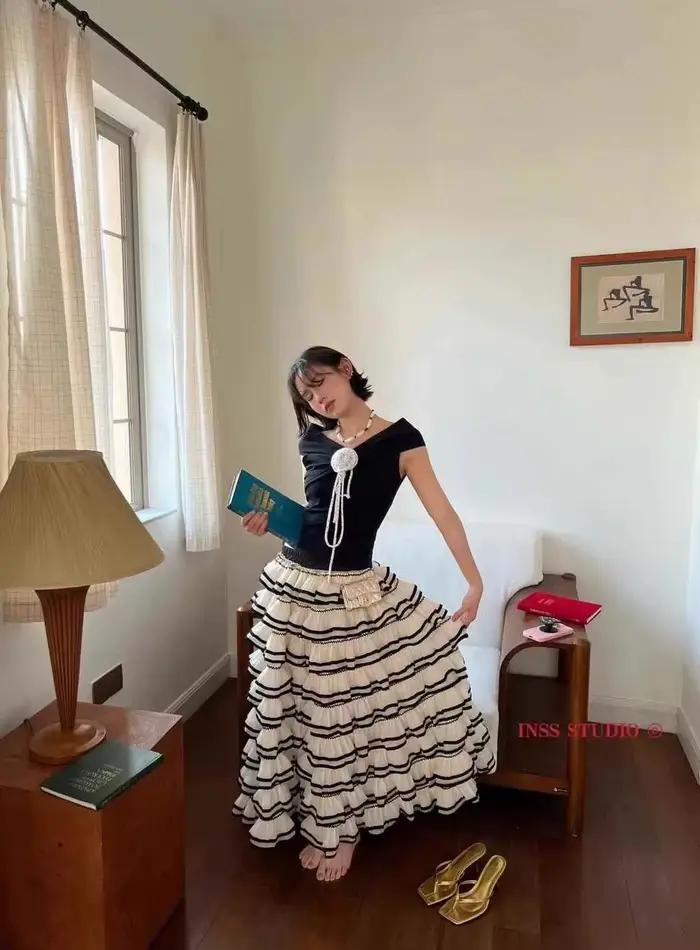 Jupe gâteau en Tulle superposée à volants pour femmes
