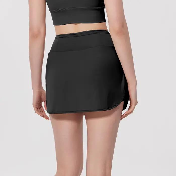 Jupe de tennis antireflet avec short intérieur pour femme