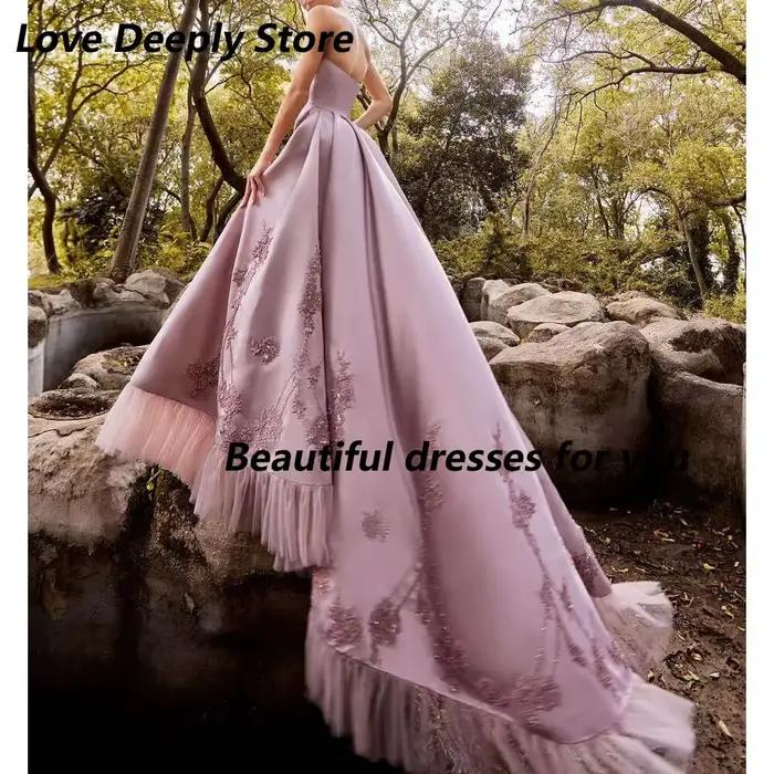 Robe de Soirée Personnalisée en Dentelle, Tenue Élégante Sans Bretelles, à Paillettes, Dos aux, pour Bal de Promo