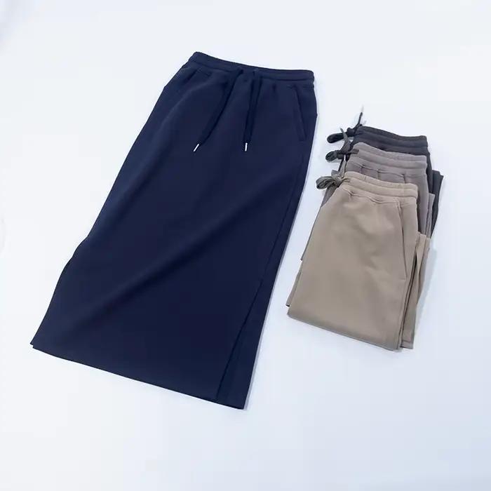 Jupe de yoga LULU FLORA ajustée et respirante pour femmes, style sportif printemps été avec dentelle et ourlet fendu pour bureau et loisirs