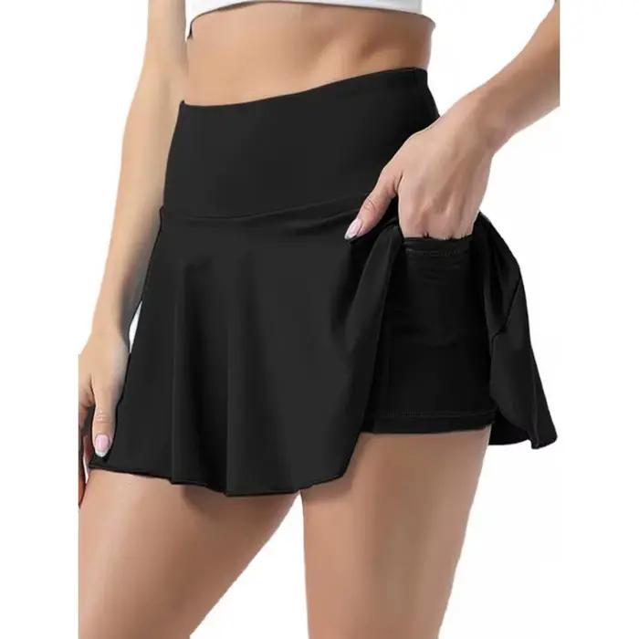 Nouvelles jupes de Tennis pour femmes avec poches jupe plissée taille haute