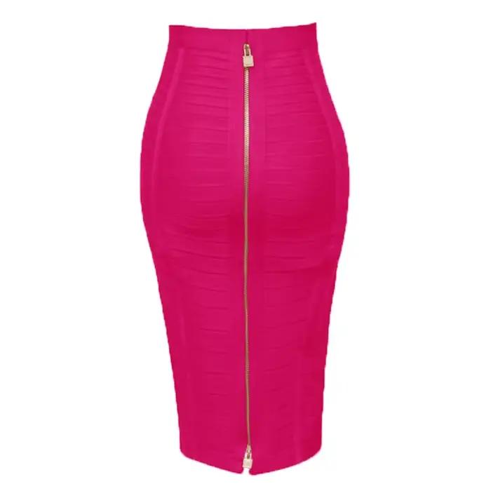Femmes mode d'été Sexy noir rouge Beige blanc jupe de pansement 2026 tricoté élastique doux couleur bonbon