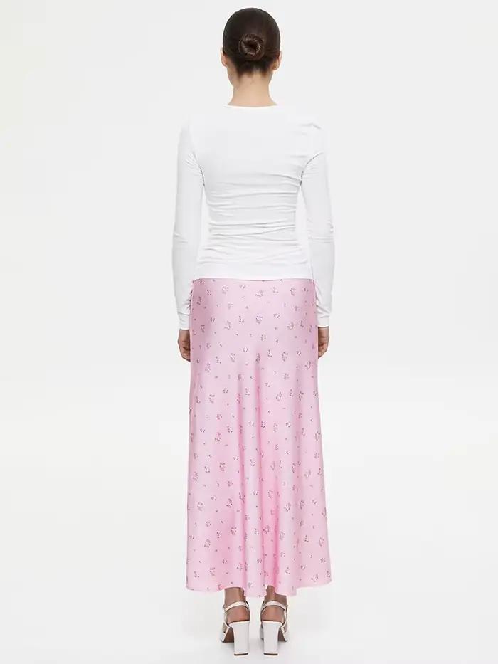 Jupe longue taille haute pour femme
