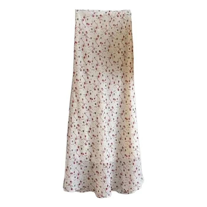 Jupes sirène vintage en mousseline florale pour femmes – Élégantes