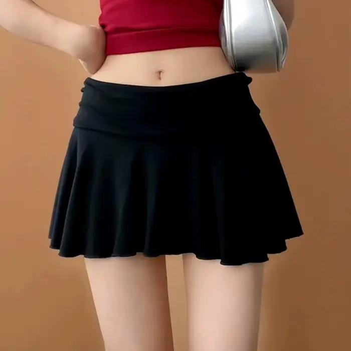Jupes froncées retournées à la taille pour femmes