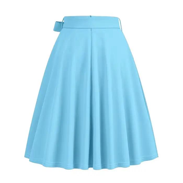 Jupes Vintage Années 50-60 Couleur Unie Élégantes pour Soirées et Bals