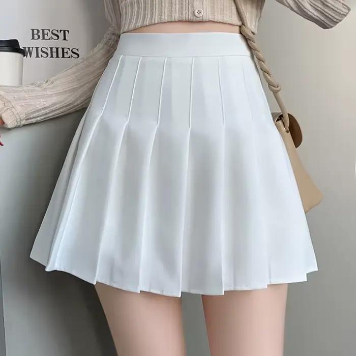 Jupe de Tennis plissée rose taille haute boîte